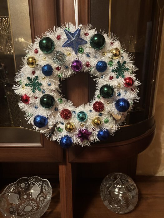 Фотография покупателя товара Ёлочные игрушки «Зима», шары новогодние, набор 6 шт., d=4 см, серебристый - Фото 4