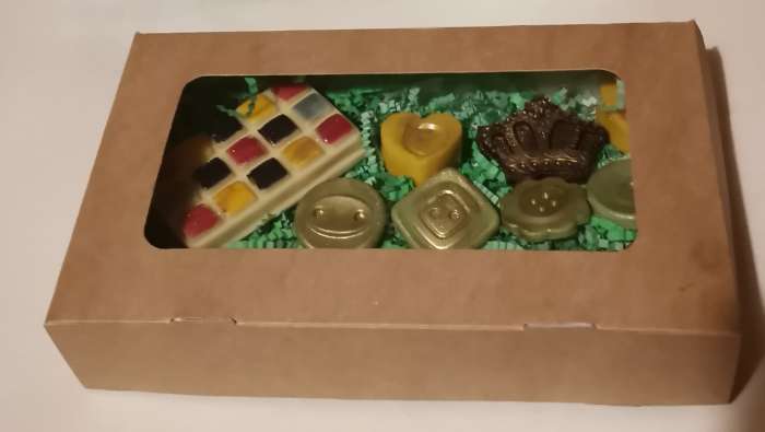 Фотография покупателя товара Форма для шоколада Доляна «Звёзды, ракушки, сердца», силикон, 20,6×10,3 см, 15 ячеек, цвет коричневый