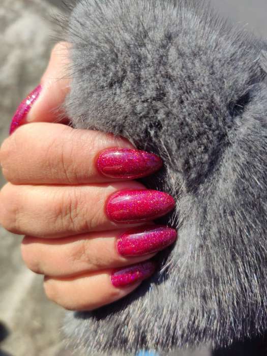 Фотография покупателя товара Гель-лак для ногтей, трёхфазный, LED/UV, с блёстками, 10мл, цвет 5284-443 тёмно-розовый - Фото 1