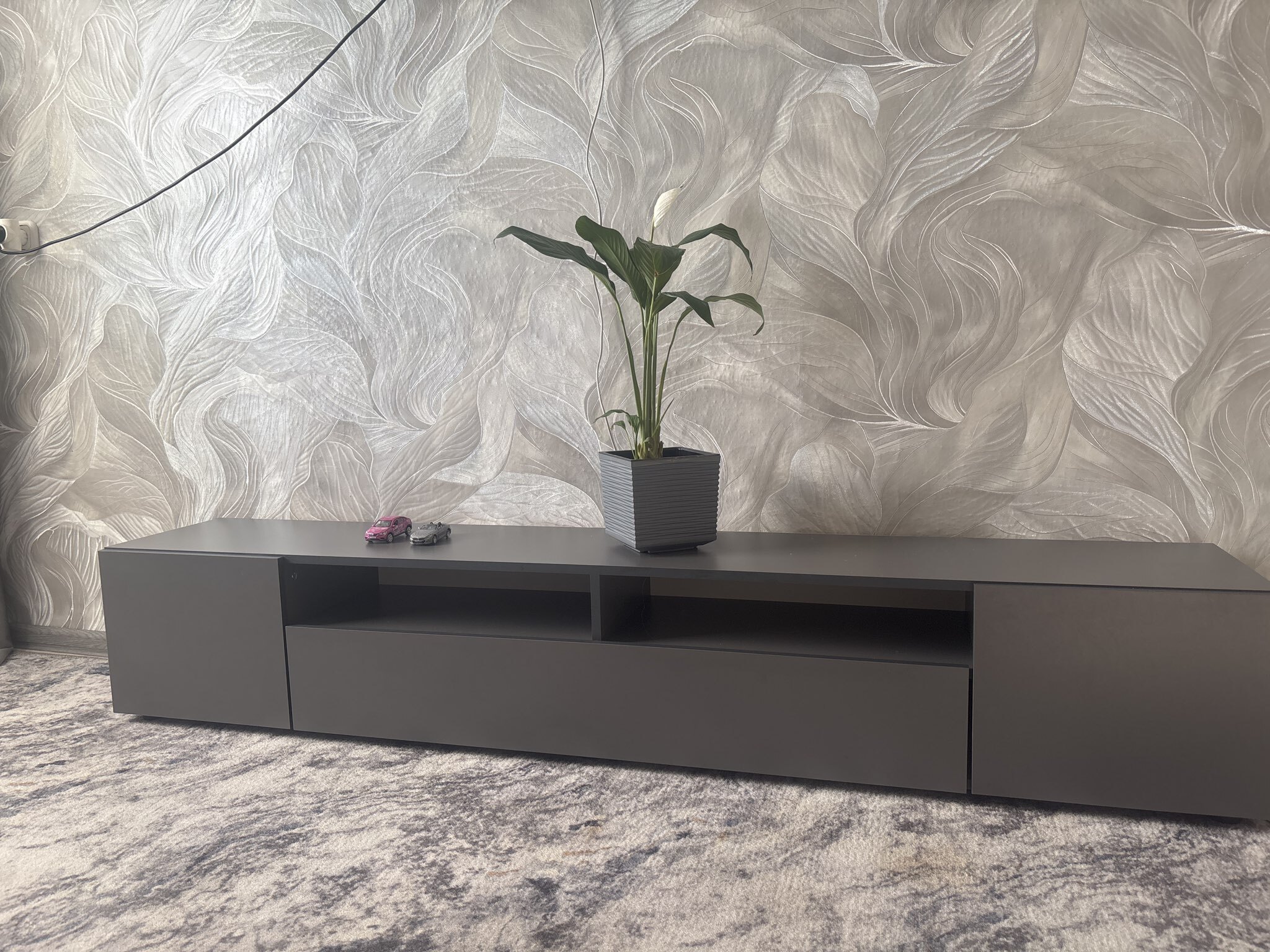 Фотография покупателя товара Тумба под ТВ «Денвер», 2001×346×355 мм, цвет графит - Фото 1