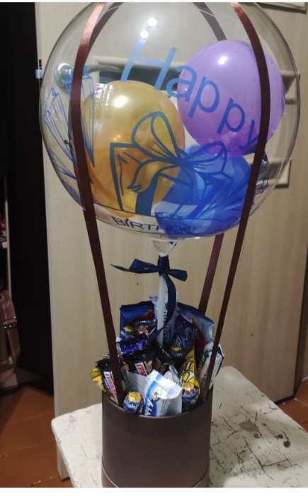 Фотография покупателя товара Шар полимерный 20" «С днём рождения», подарок, цвет синий - Фото 1