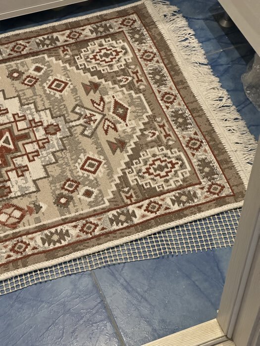 Фотография покупателя товара Подложка под ковёр противоскользящая Доляна, 45×120 см, бежевая - Фото 9