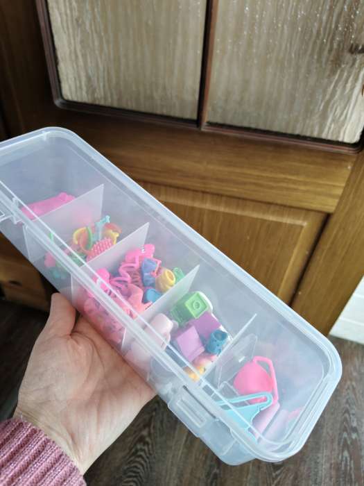 Фотография покупателя товара Органайзер для хранения мелочей, 5 секций, 28×9×7 см, прозрачный - Фото 1