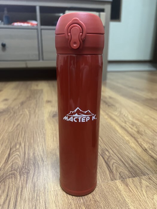 Фотография покупателя товара Термос Мастер К «Топ», 500 мл (± 50 мл), 6.5×23.3 см, сохраняет тепло 8 ч, нержавеющая сталь, красный - Фото 4