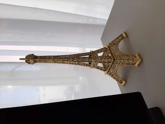 Фотография покупателя товара Сувенир металл "Эйфелева башня" золото 18х7х7 см - Фото 2