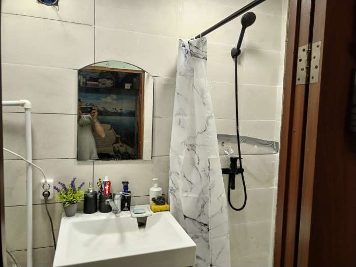 Фотография покупателя товара Штора для ванной «Этель» Granite, 145×180 см, полиэстер - Фото 1