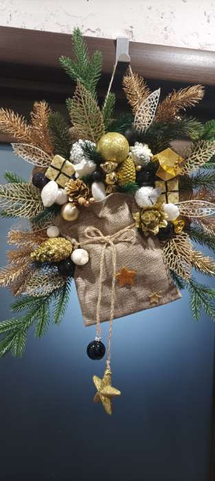 Фотография покупателя товара Ветка декоративная новогодняя, набор 10 шт., размер 1 шт. — 23×7×2 см - Фото 1