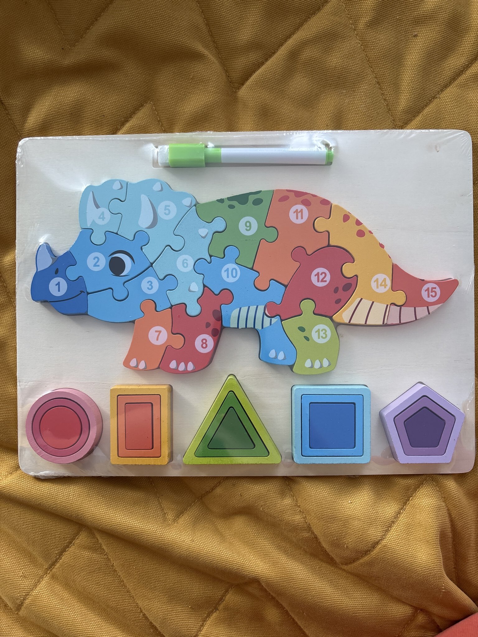 Фотография покупателя товара Деревянный 3D пазл для малышей, рамка - вкладыш - Фото 1