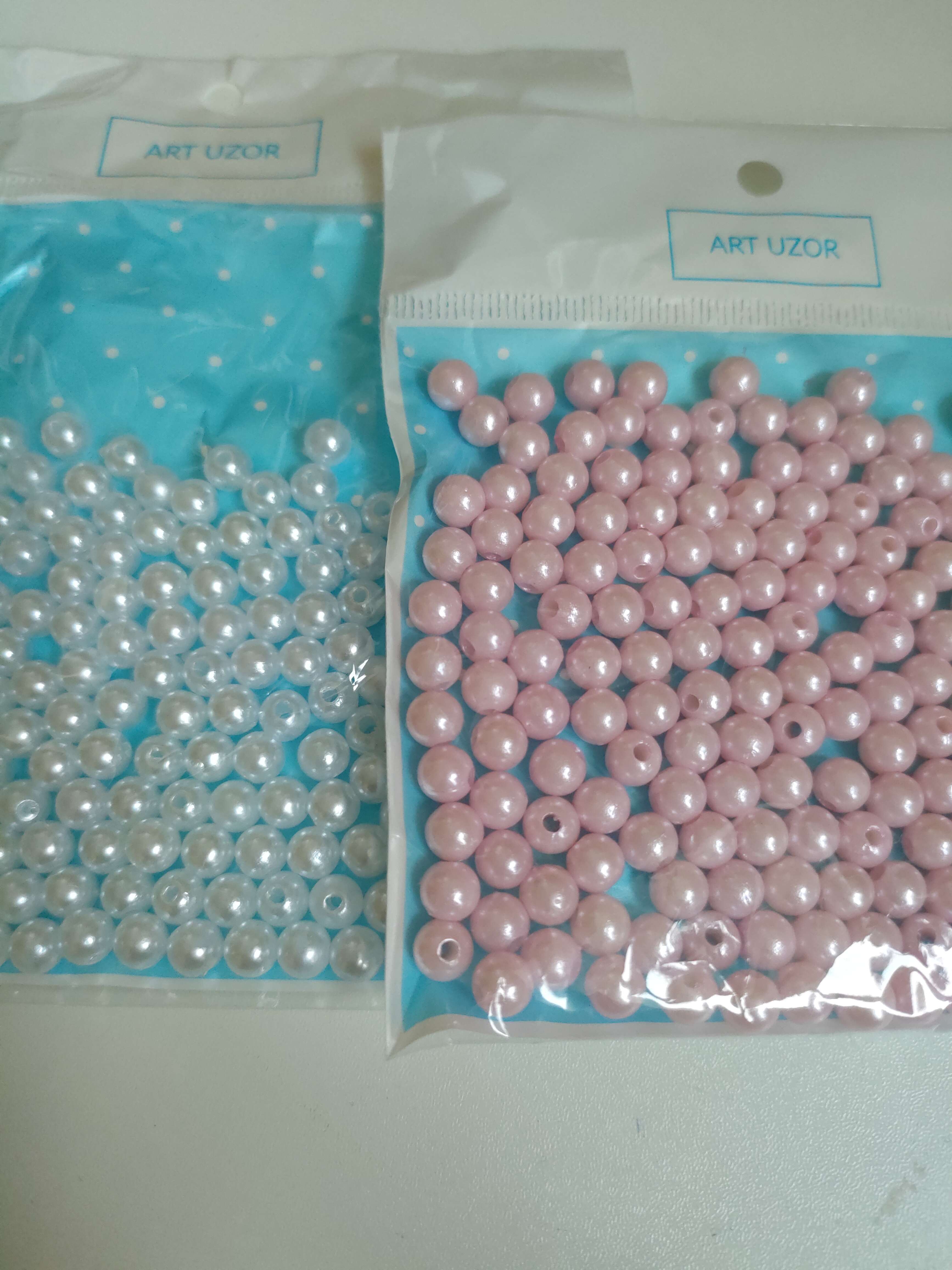 Фотография покупателя товара Бусины для творчества пластик "Нежно-розовый" набор 20 гр  d=0,6 см