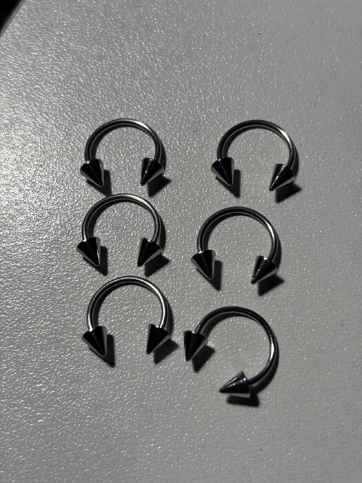 Фотография покупателя товара Пирсинг в бровь циркуляр, шип, d=10 мм, пара, цвет серебро - Фото 1