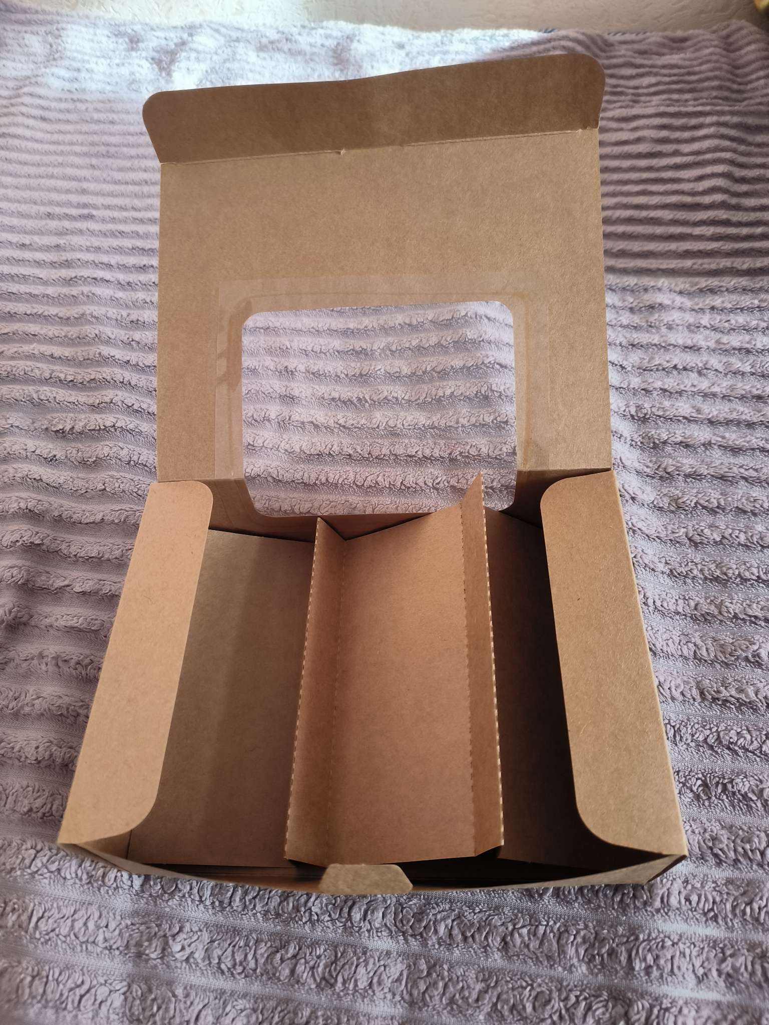 Фотография покупателя товара Коробка складная, под 3 эклера, крафт, 20×15×6 см - Фото 9