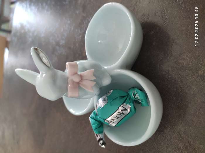 Фотография покупателя товара Менажница SL Home «Кролик», 3 ячейки, 30 мл, 11.5×9.5 см, керамика, белая - Фото 2