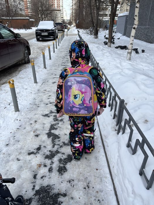 Фотография покупателя товара Рюкзак школьный для девочки, розовый, 39 см × 30 см × 14 см, Минни Маус и единорог - Фото 1