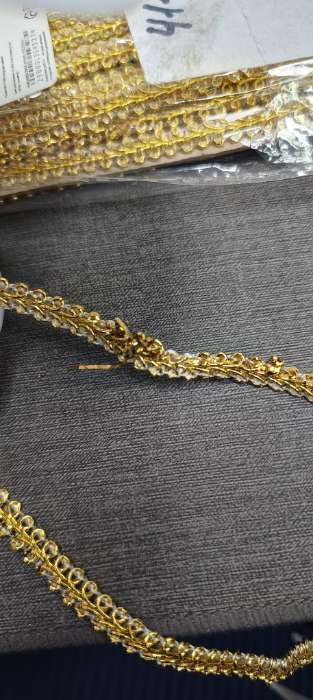 Фотография покупателя товара Тесьма декоративная «Шанель», 8 мм, 10±1 м, цвет золотой - Фото 8