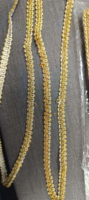 Фотография покупателя товара Тесьма декоративная «Шанель», 8 мм, 10±1 м, цвет золотой - Фото 9