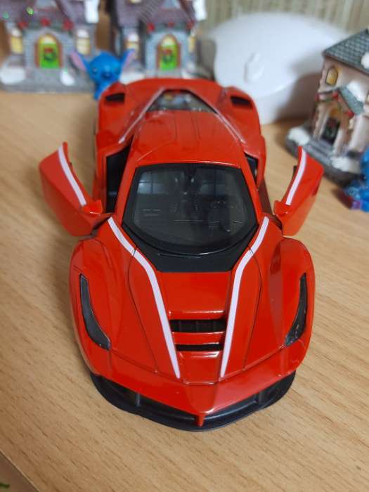 Фотография покупателя товара Машинка металлическая «Купе», 1:28, световые и звуковые эффекты, открываются двери, цвет красный - Фото 2