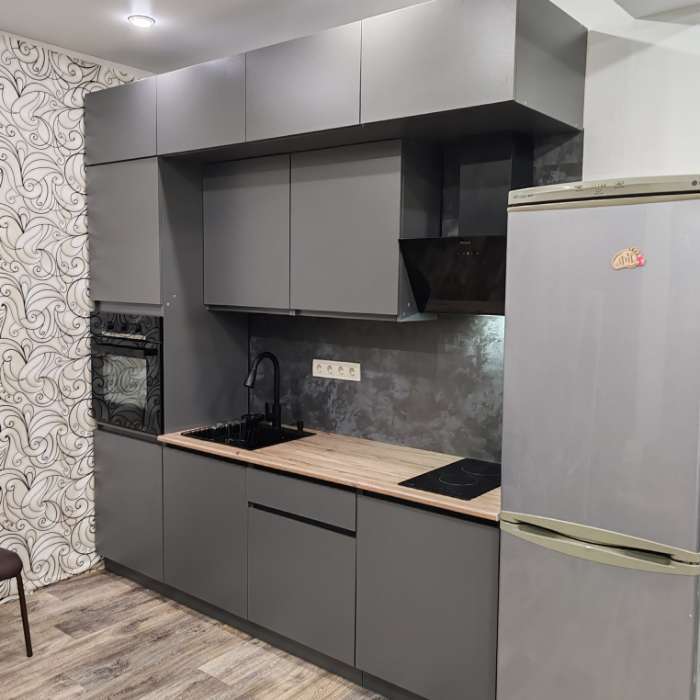 Фотография покупателя товара УЦЕНКА Кухонный гарнитур в потолок 2400 Виктория, Кашемир/Дуб крафт - Фото 8