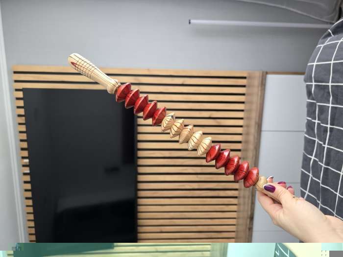 Фотография покупателя товара Массажёр «Скалка», универсальный, 47×4 см, деревянный - Фото 1