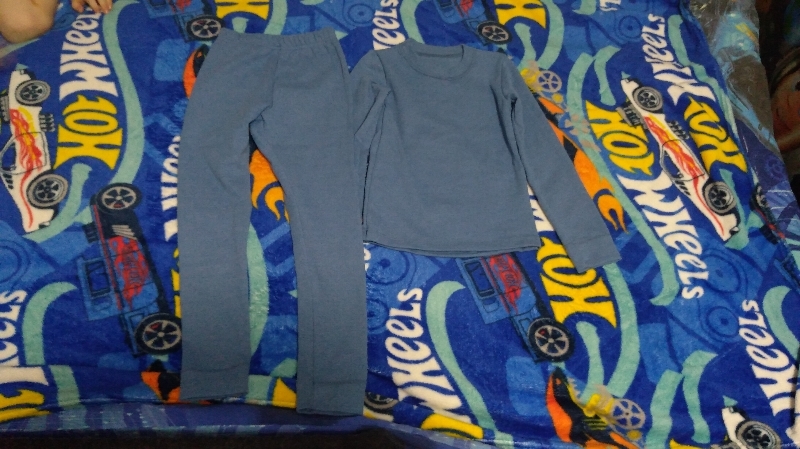 Фотография покупателя товара Термобельё для девочки (джемпер,брюки), цвет синий, рост 128 см (34) - Фото 1