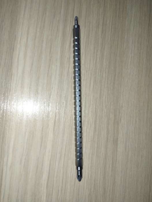 Фотография покупателя товара Сменное жало для отвертки ТУНДРА, CrV, двухстороннее, PZ0 - PZ1, 160 мм - Фото 2