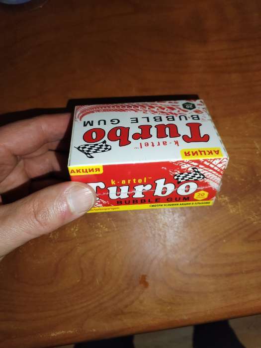 Фотография покупателя товара Жевательная резинка Турбо спорт гонки, со вкусом дыни, арбуза, яблока, персика, 20 шт. по 4.5 г - Фото 2