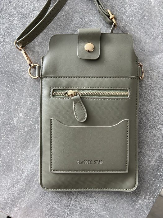 Фотография покупателя товара Сумка женская кросс-боди на магните, 13×0.5×20 см, розовая - Фото 2