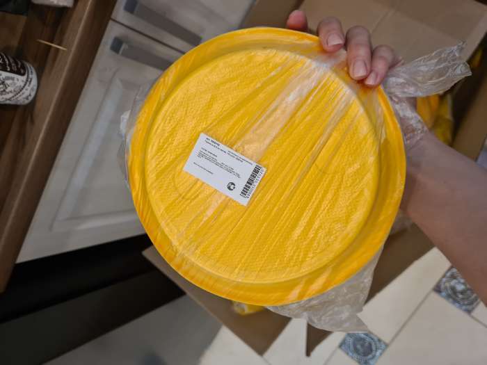 Фотография покупателя товара Тарелка пластиковая одноразовая столовая, d=20,5 см, цвет белый - Фото 4
