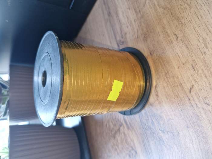 Фотография покупателя товара Лента для декора и подарков, золото, металлизированная, 0.5 см × 250 м - Фото 6