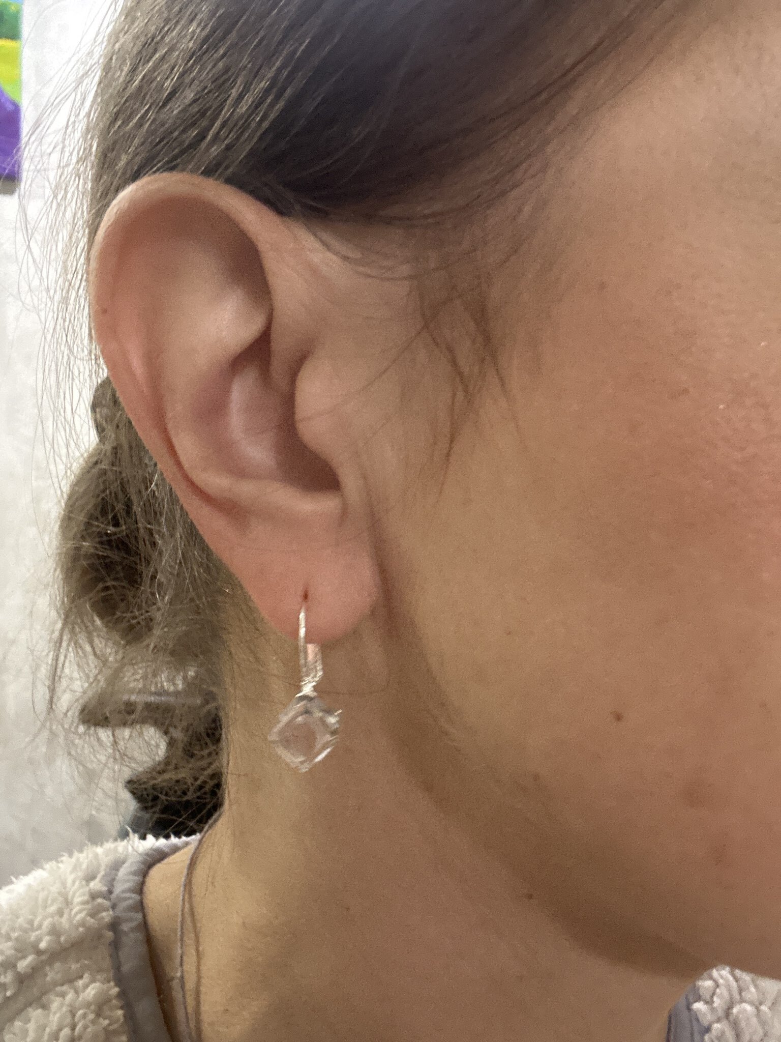 Фотография покупателя товара Серьги со стразами «Радужный день» кубик, МИКС - Фото 1