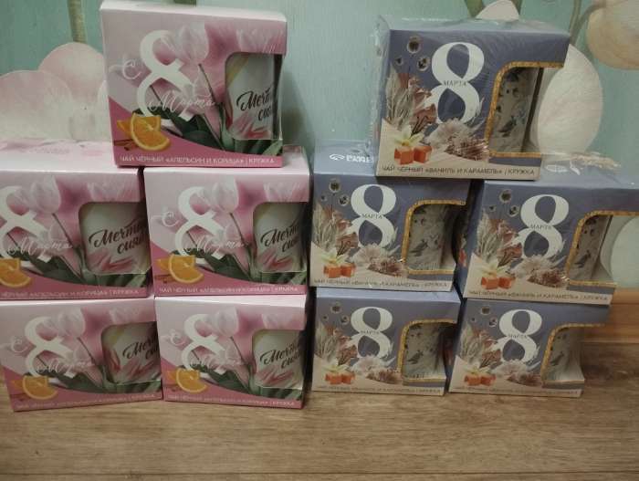 Фотография покупателя товара Подарочный набор «С 8 Марта»: чай апельсин с шоколадом, 50 г, кружка 300 мл