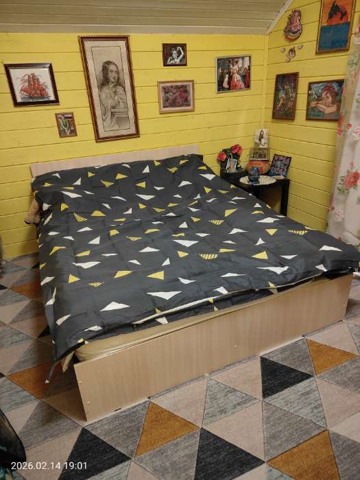 Фотография покупателя товара Постельное бельё 1.5-спальное «Экономь и Я», микрофибра 60 г/м², чёрное - Фото 1