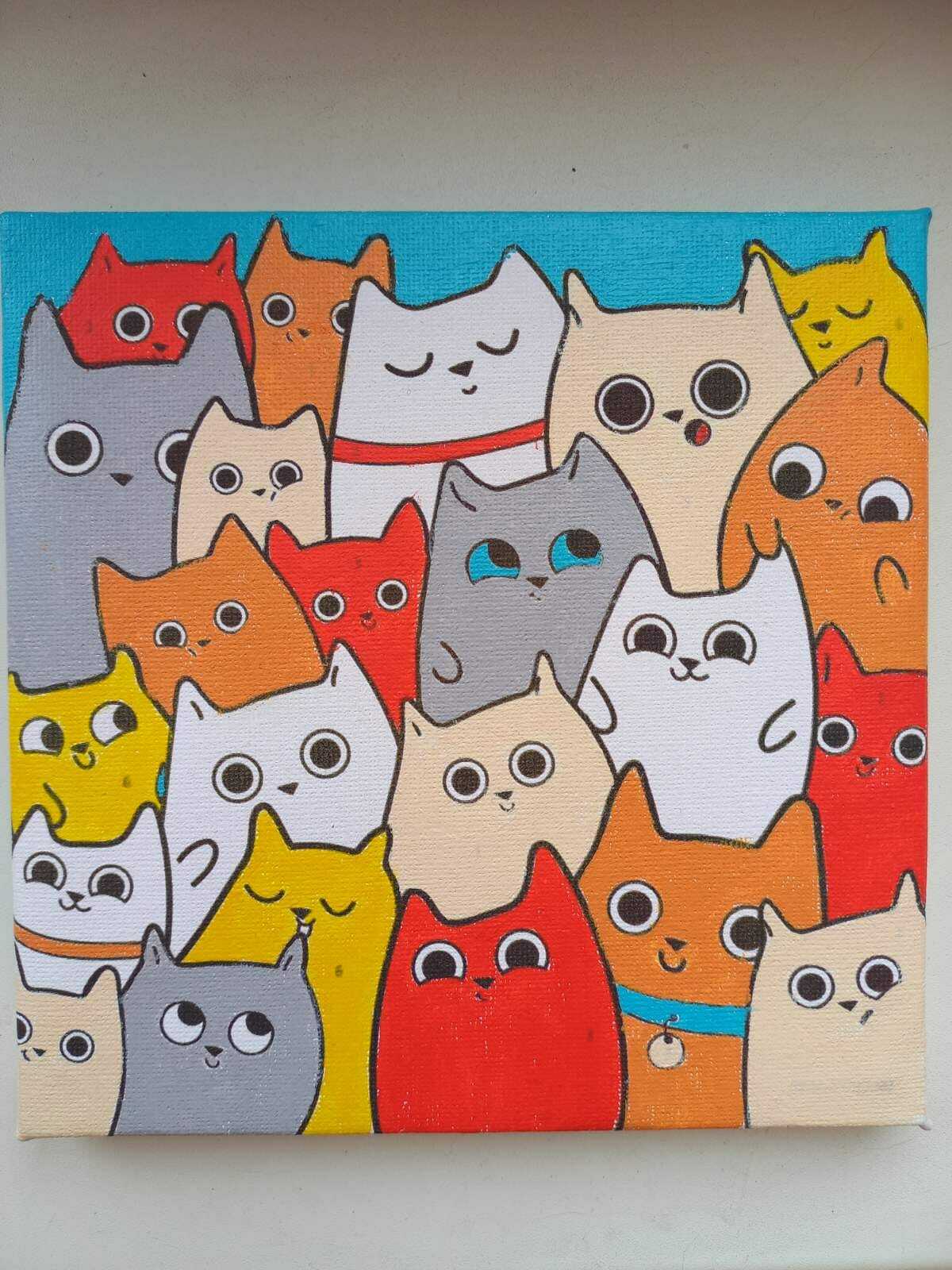 Фотография покупателя товара Картина по номерам «Милые котята» 15×15 см - Фото 5
