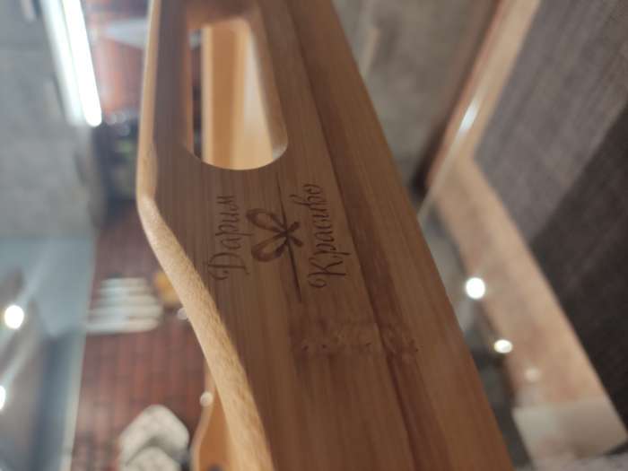 Фотография покупателя товара Столик - поднос для завтрака с ручками, складной, бамбук