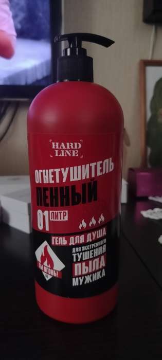 Фотография покупателя товара Гель для душа и шампунь для волос 2 в 1 «Огнетушитель пенный», 1000 мл, HARD LINE - Фото 1