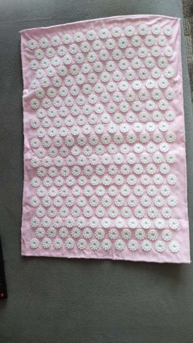 Фотография покупателя товара Аппликатор игольчатый «Большой коврик», 242 колючки, розовый, 41х60 см - Фото 1