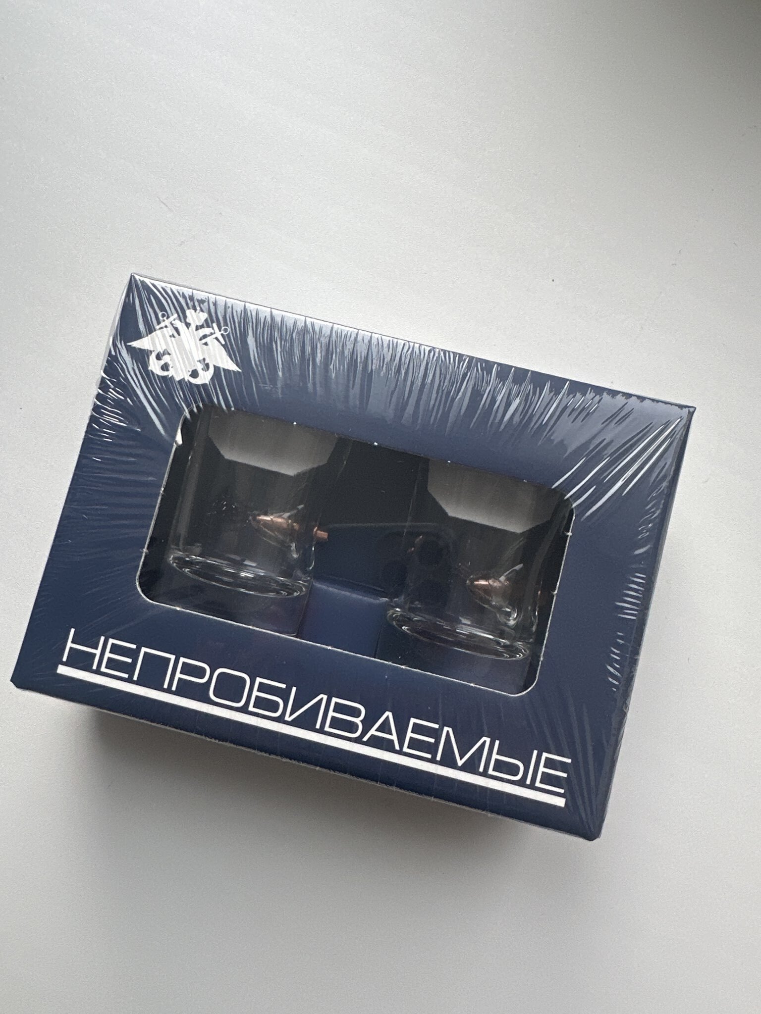 Фотография покупателя товара Стопки непробиваемые с пулей «ВМФ», 2 шт., 50 мл - Фото 1