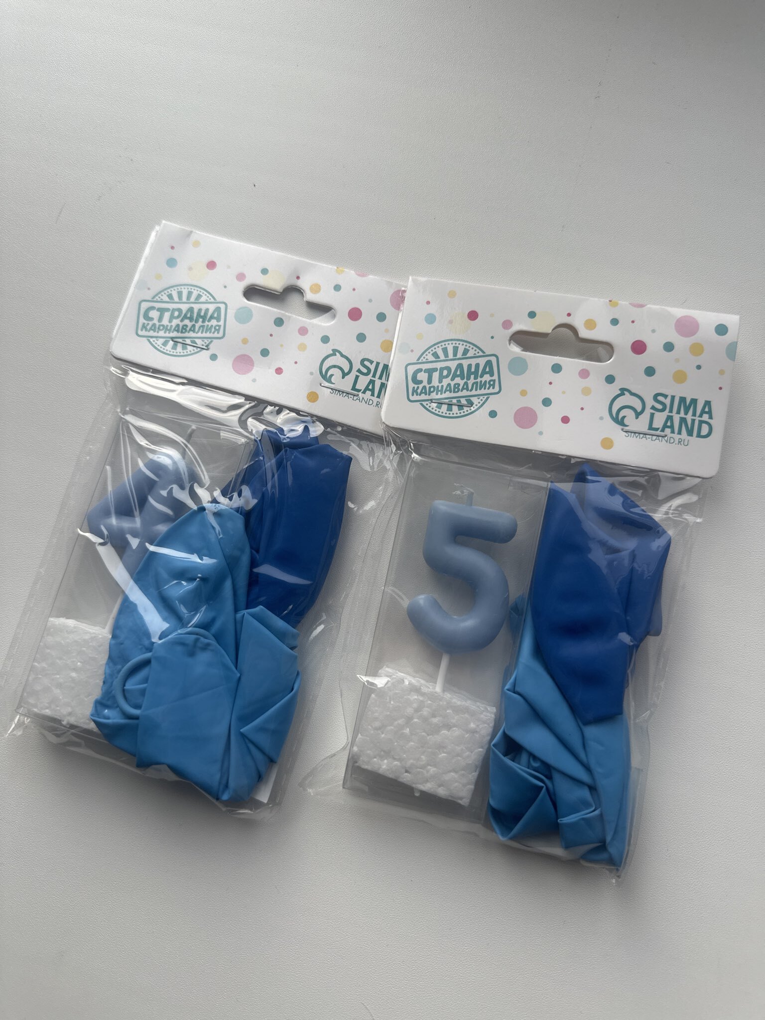 Фотография покупателя товара Свеча для торта, цифра 1 + воздушные шары, 5 шт., голубой - Фото 1