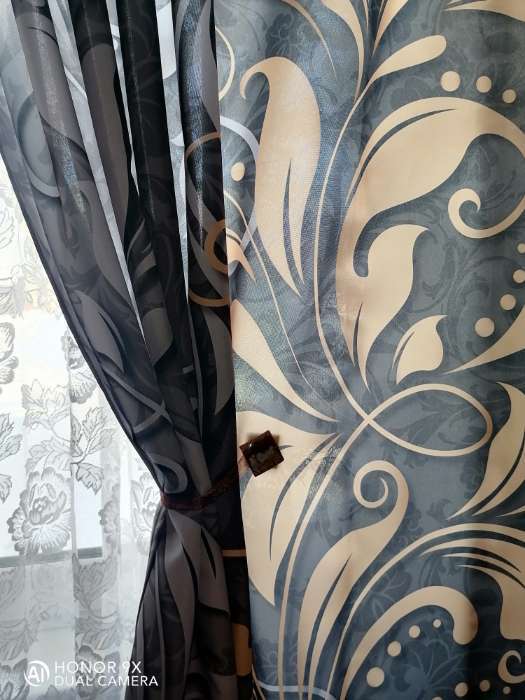 Фотография покупателя товара Подхват для штор «Яшма», 3,5 × 3,5 см, цвет коричневый - Фото 1