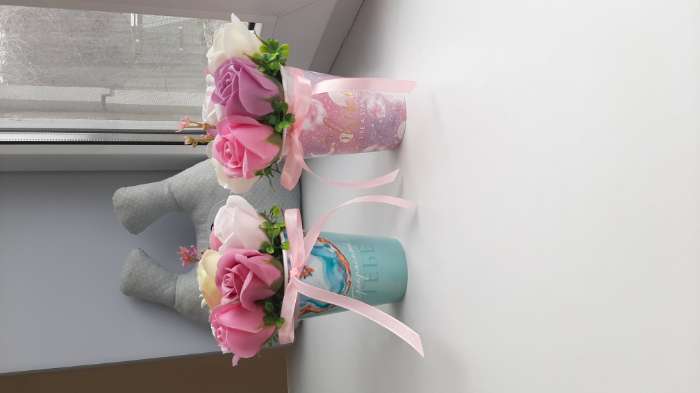 Фотография покупателя товара Стакан для цветов «Флюид», розовый, 350 мл - Фото 4