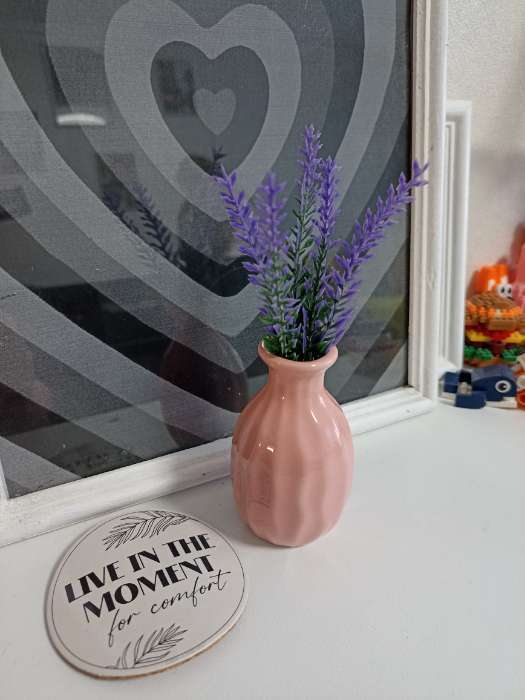 Фотография покупателя товара Ваза для цветов декоративная Live in the moment, с подставкой, 8×7×6 см - Фото 2