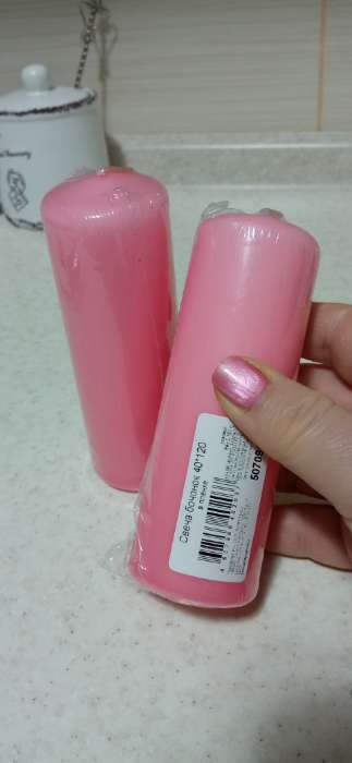 Фотография покупателя товара Свеча - цилиндр, 4×12 см, 20ч, серебро - Фото 3