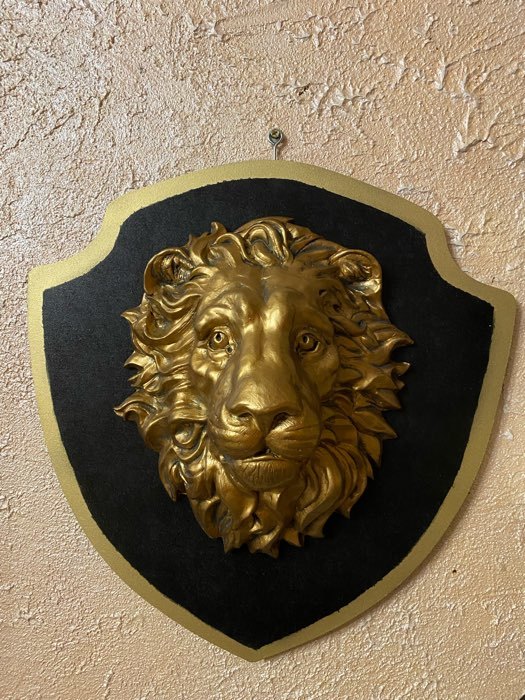 Фотография покупателя товара Панно "Голова льва" бронза/черный, 40см - Фото 1