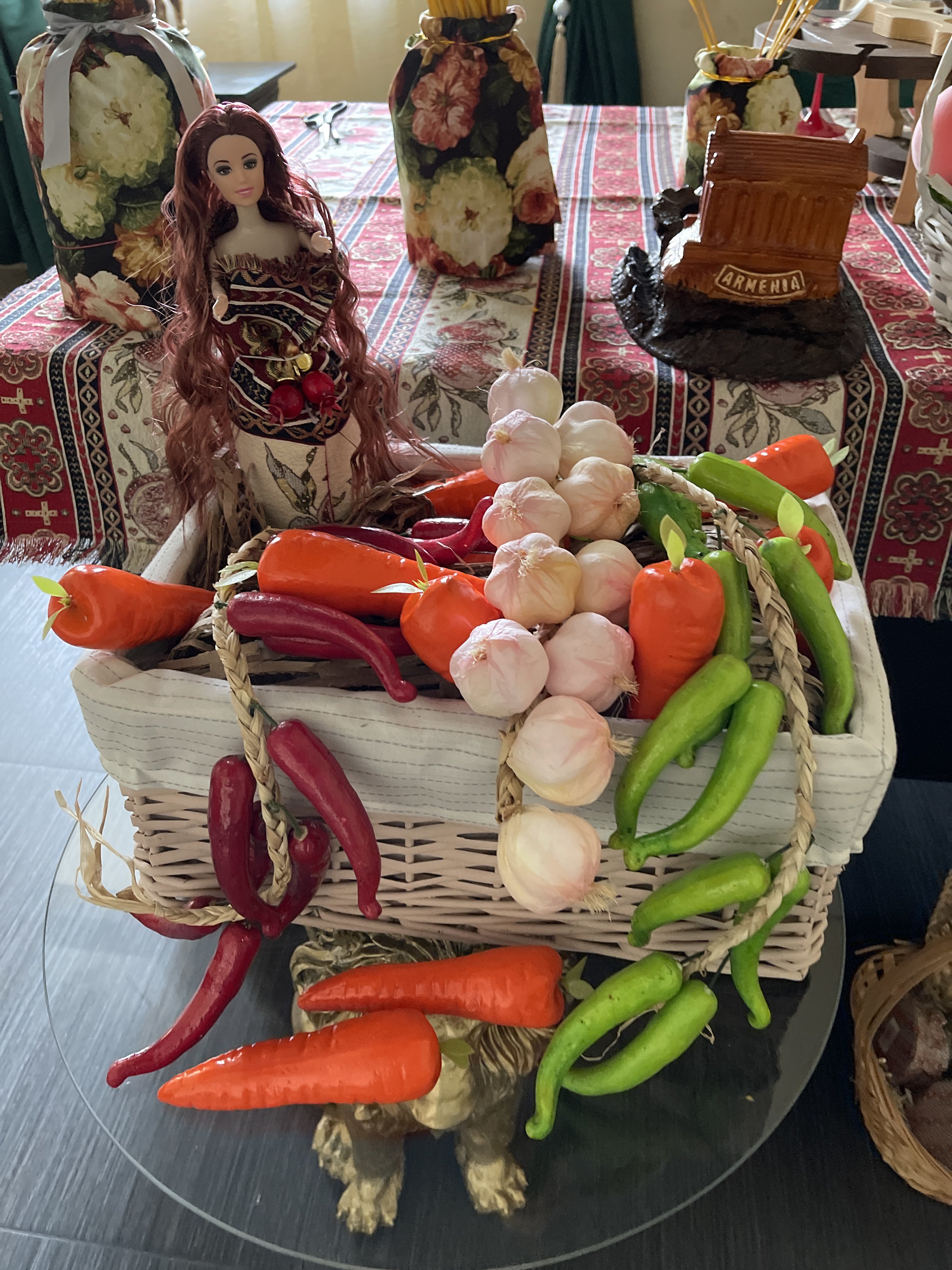 Фотография покупателя товара Муляж "Связка" 12 перцев, 45 см, зелёный - Фото 3