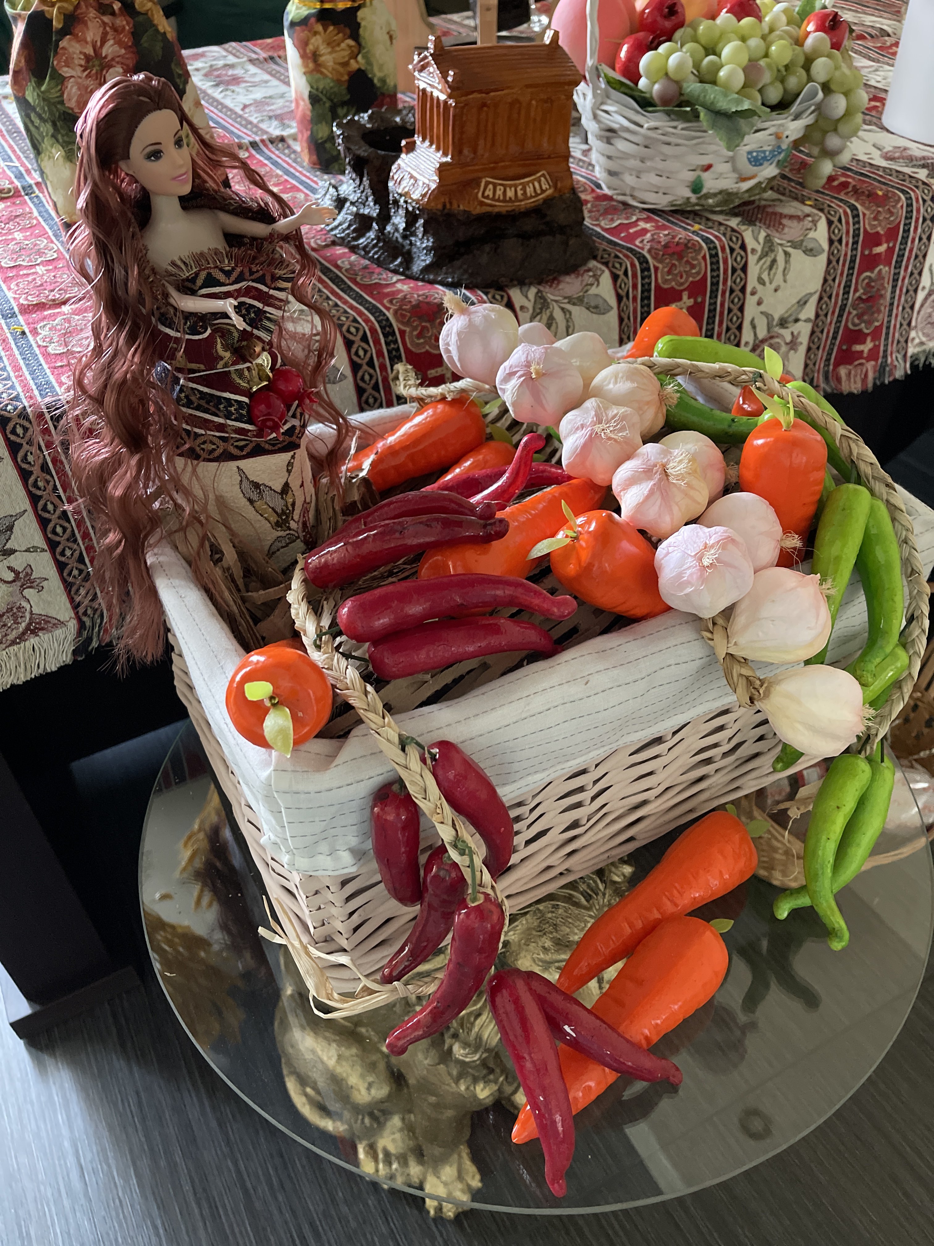 Фотография покупателя товара Муляж "Связка" 12 перцев, 45 см, зелёный - Фото 2