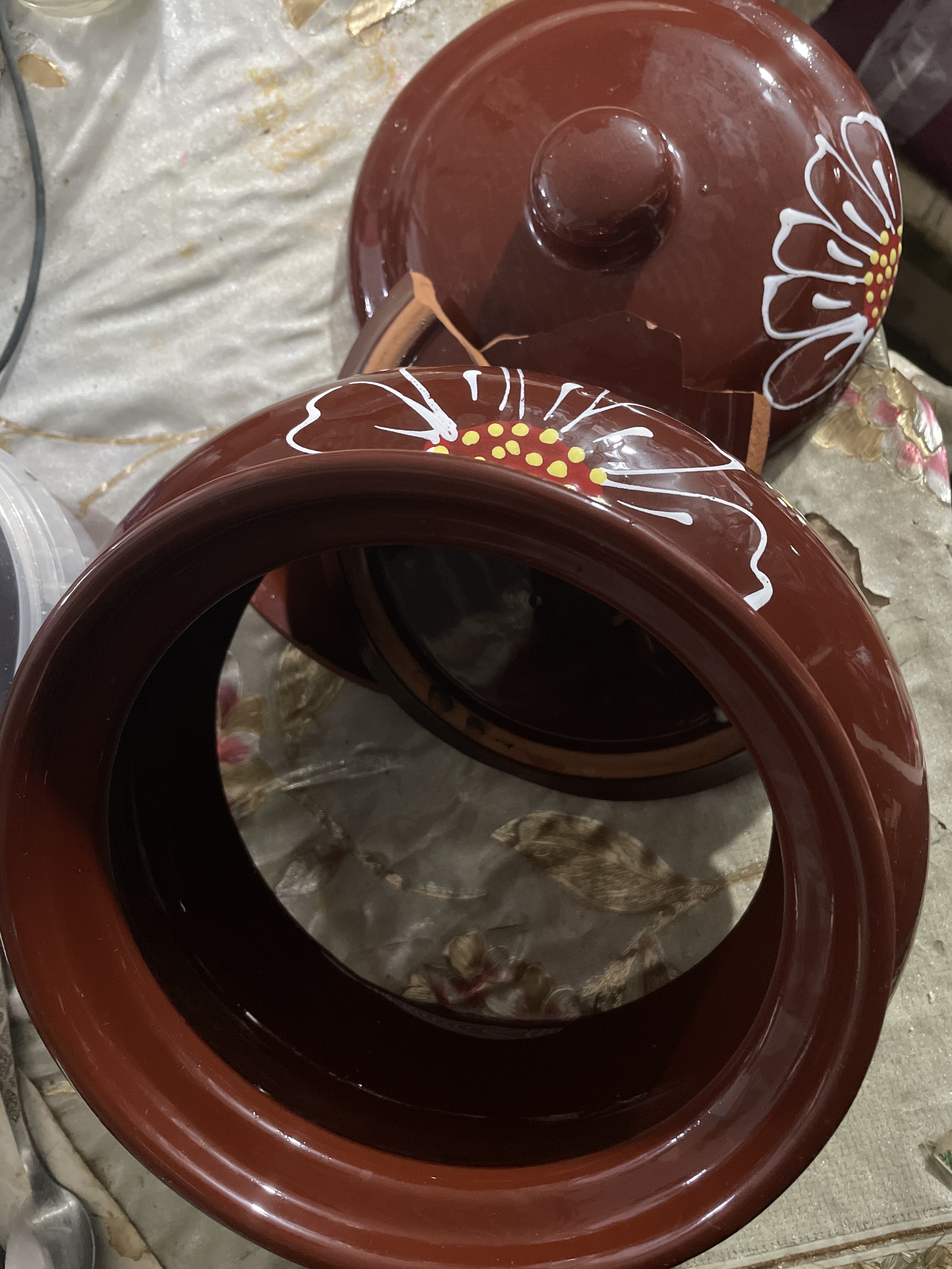 Фотография покупателя товара Пельменница "Псковская" ромашка коричневая, 2л - Фото 3