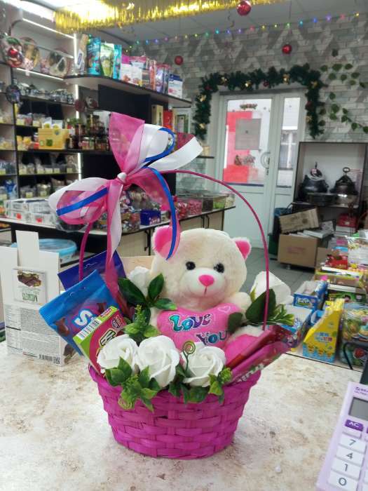 Фотография покупателя товара Мягкая игрушка «Медведь», с сердцем, 21 см, розовая - Фото 1