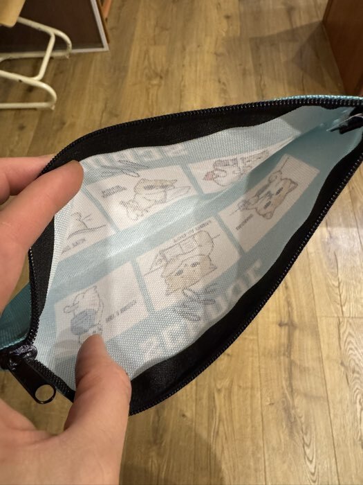 Фотография покупателя товара Пенал школьный, текстиль, плоский, 20×8 см «Котик в школе» - Фото 7