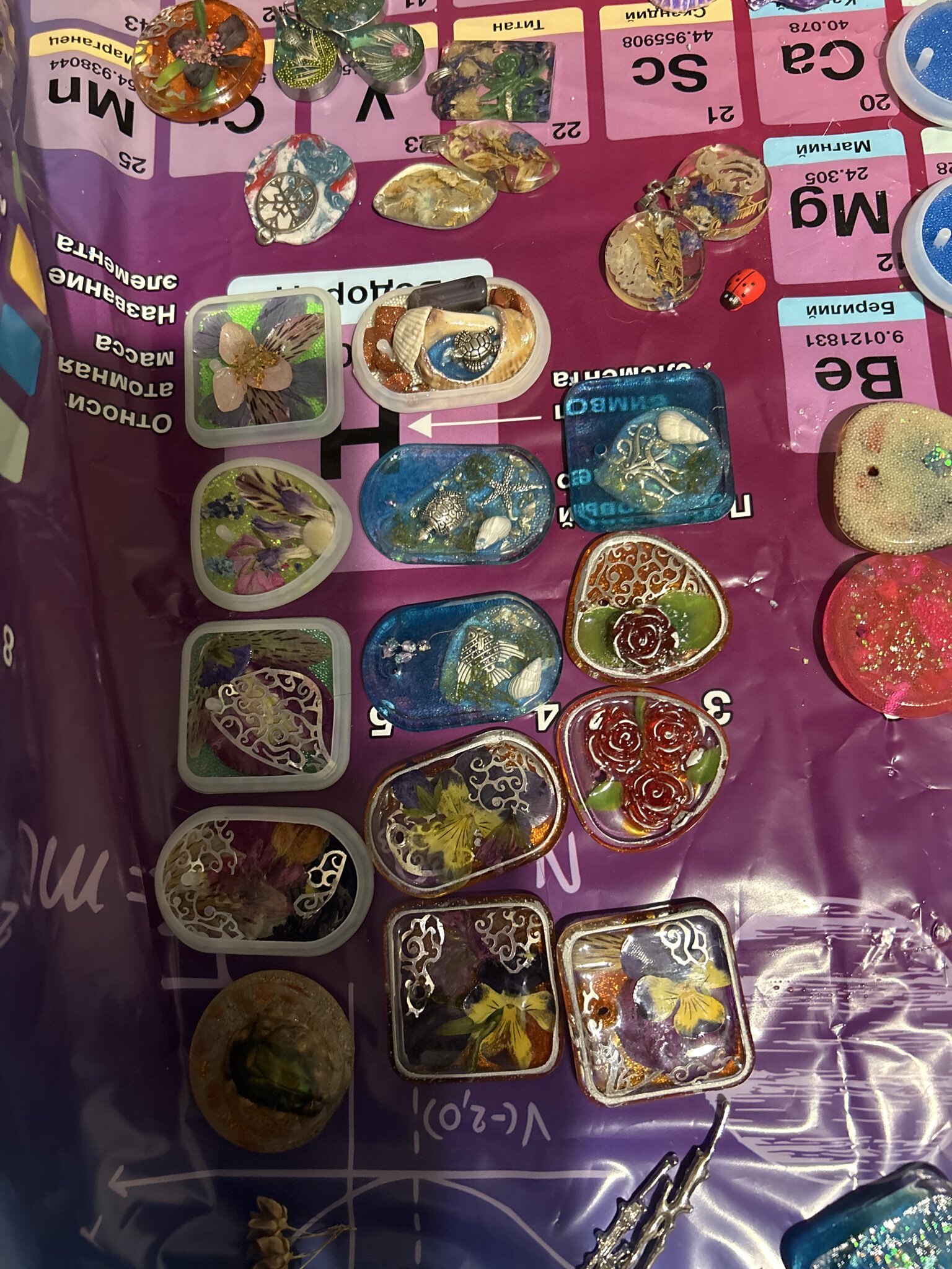 Фотография покупателя товара Набор для опытов «Эпоксидная смола», кулоны - Фото 1