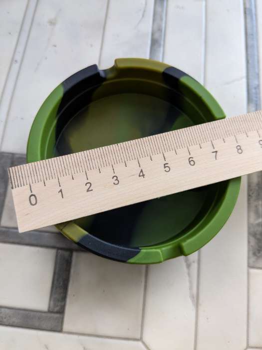 Фотография покупателя товара Пепельница силиконовая «Армейская», круглая, 8×2.3 см - Фото 1