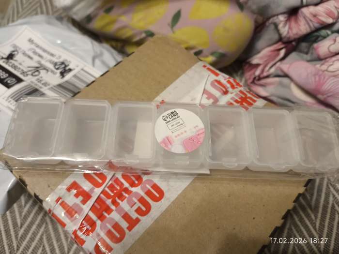 Фотография покупателя товара Органайзер для хранения мелочей, с подвесом, 7 съёмных отделений, 20.5×4.5×2 см, прозрачный - Фото 2